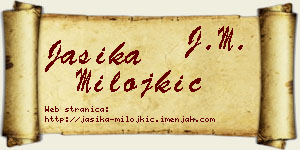 Jasika Milojkić vizit kartica